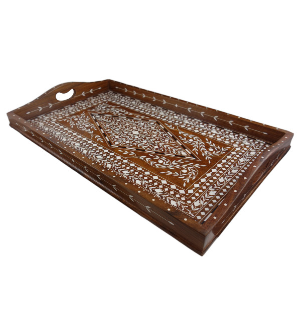 TEA TRAYS (12x20 inch) SHEESHAM WOOD