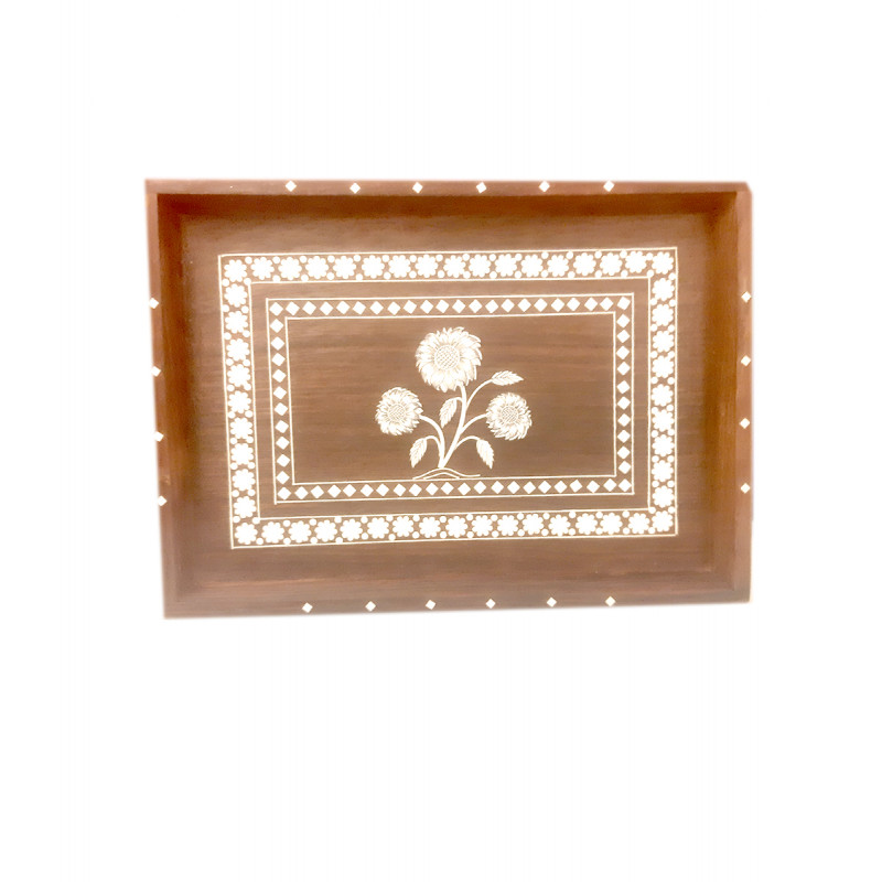 INLAID SERVICE TRAY FULL WORK  8 INCHX11 INCH