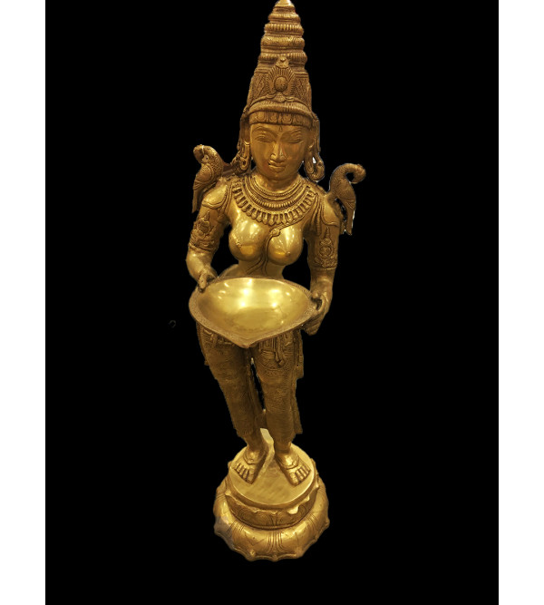 Deep Laxmi Handcrafted In Brass Size 44 Inches