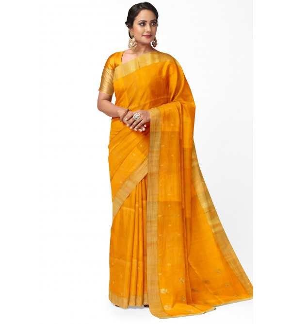 Chanderi Zari Buta Saree With Blouse