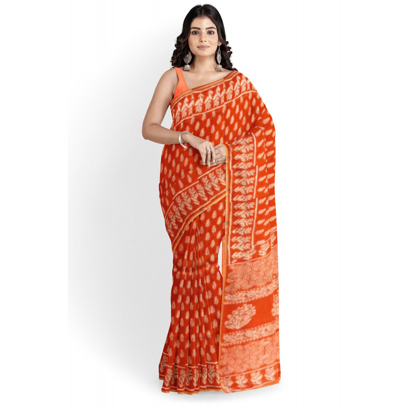 Printed Chanderi Saree With Blouse